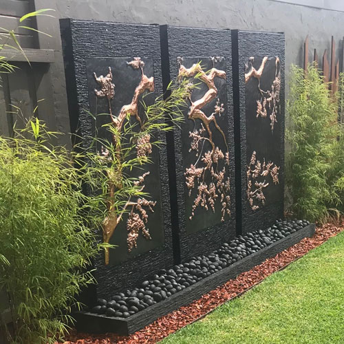copper wall feature
